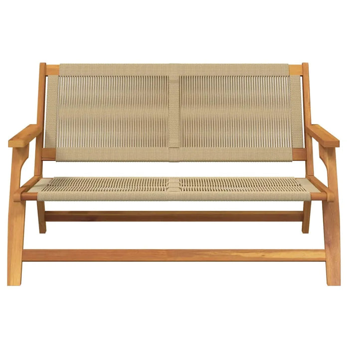 Outdoor Bench Beige Solid Acacia Wood | Chic Rope Design and Modern Styling | VIDAXL - Little and Giant Explorers vidaXL