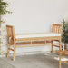 Outdoor Bench - Cream Solid Bamboo Wood | Minimalist Style and Removable Cushion | VIDAXL - Little and Giant Explorers vidaXL