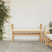 Outdoor Bench - Cream Solid Bamboo Wood | Minimalist Style and Removable Cushion | VIDAXL - Little and Giant Explorers vidaXL