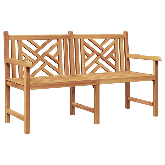 Outdoor Bench Solid Teak Wood | Ergonomic Design for Rustic Garden Relaxation - Little and Giant Explorers vidaXL