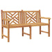 Outdoor Bench Solid Teak Wood | Ergonomic Design for Rustic Garden Relaxation - Little and Giant Explorers vidaXL