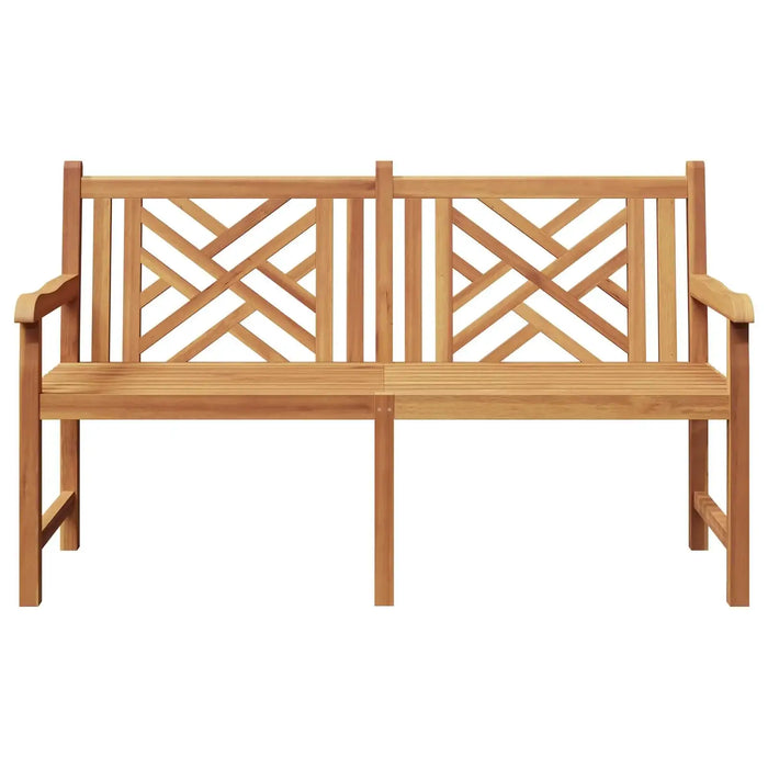 Outdoor Bench Solid Teak Wood | Ergonomic Design for Rustic Garden Relaxation - Little and Giant Explorers vidaXL
