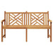Outdoor Bench Solid Teak Wood | Ergonomic Design for Rustic Garden Relaxation - Little and Giant Explorers vidaXL