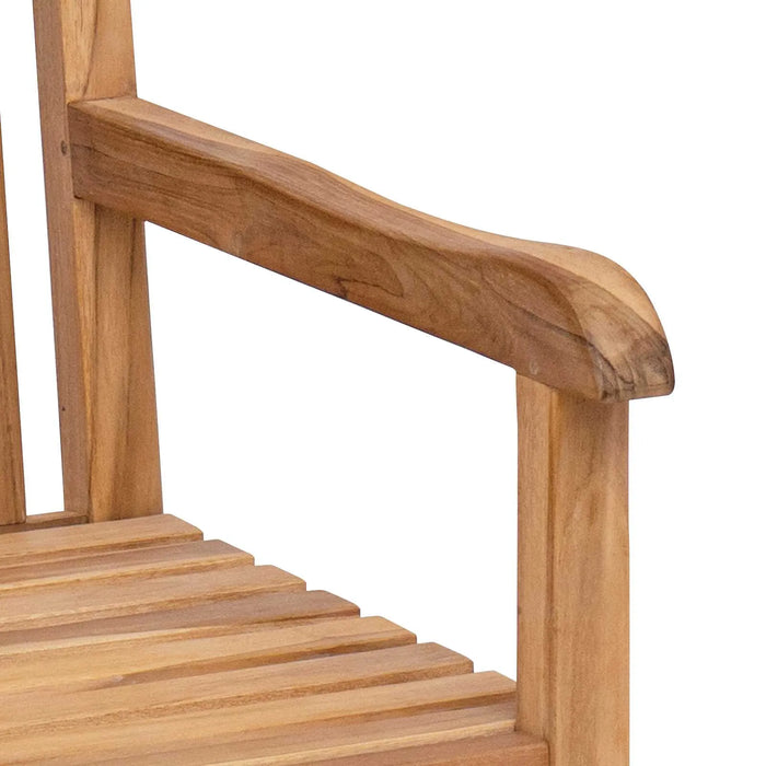 Outdoor Bench Solid Teak Wood | Ergonomic Design for Rustic Garden Relaxation - Little and Giant Explorers vidaXL