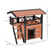 Cat House with Balcony and Stairs in Brown - Little and Giant Explorers PawHut