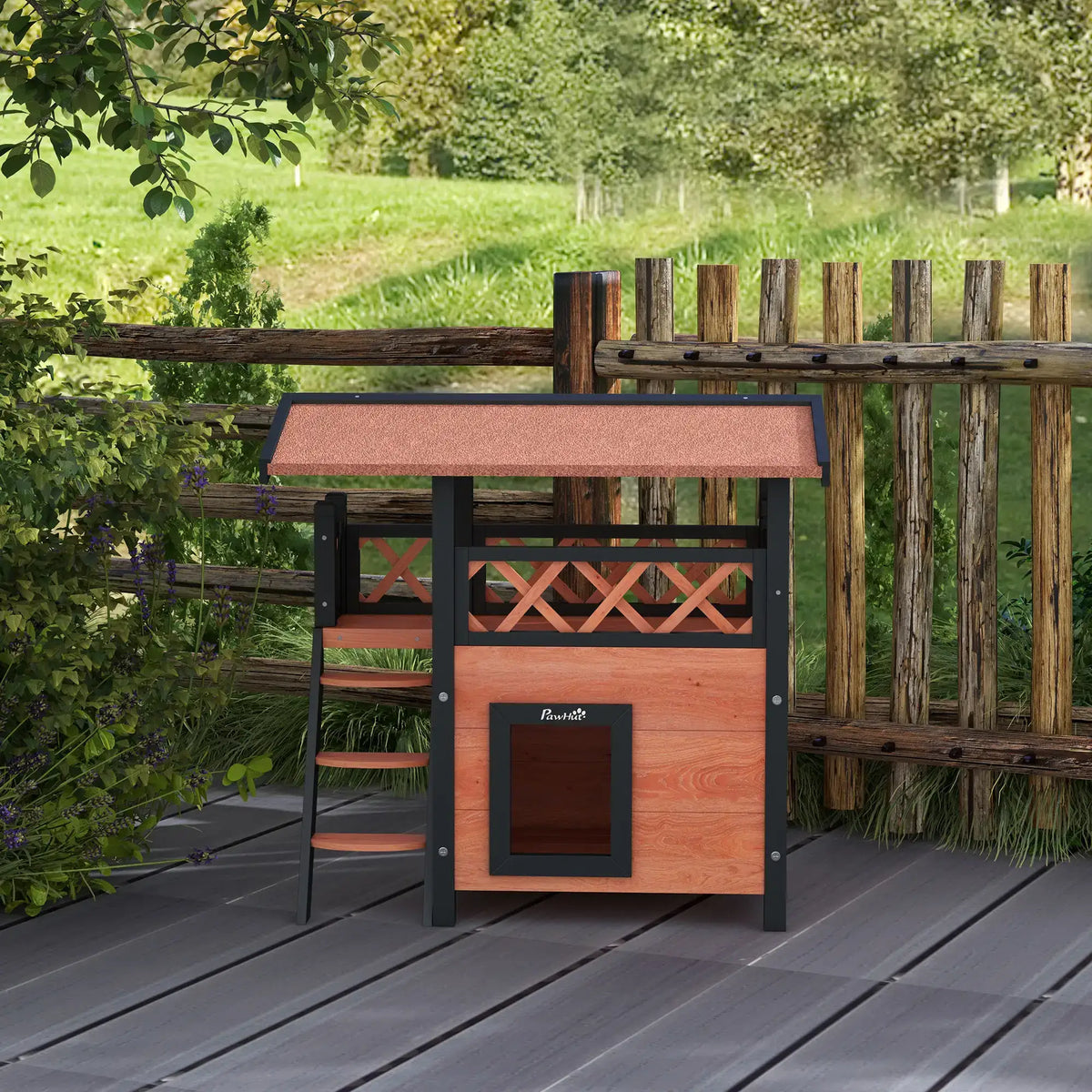Outdoor Cat House in Brown and Black — Little and Giant Explorers