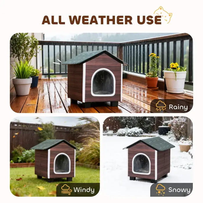 Outdoor Cat House | Weatherproof Shelter - Insulation, Cushion and Raised Base PAWHUT - Little and Giant Explorers PawHut