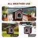 Outdoor Cat House | Weatherproof Shelter - Insulation, Cushion and Raised Base PAWHUT - Little and Giant Explorers PawHut