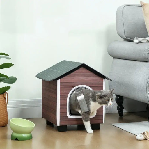 Outdoor Cat House | Weatherproof Shelter - Insulation, Cushion and Raised Base PAWHUT - Little and Giant Explorers PawHut