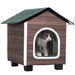 Outdoor Cat House | Weatherproof Shelter - Insulation, Cushion and Raised Base PAWHUT - Little and Giant Explorers PawHut
