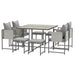 Nine-Piece Steel Frame Garden Dining Set in Grey - Little and Giant Explorers Outsunny