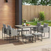 Nine-Piece Steel Frame Garden Dining Set in Grey - Little and Giant Explorers Outsunny