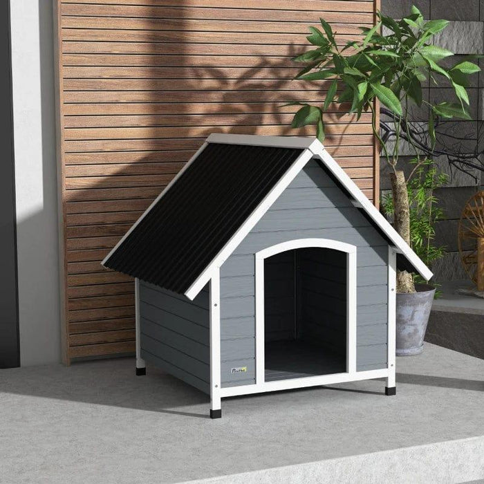 Outdoor Dog House with Removable Floor and Anti-Corrosion Wood | Large Dogs(110 x 98 x 106.5cm) - Little and Giant Explorers PawHut