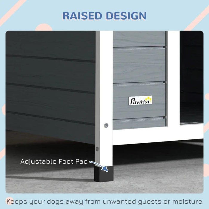 Outdoor Dog House with Removable Floor and Anti-Corrosion Wood | Large Dogs(110 x 98 x 106.5cm) - Little and Giant Explorers PawHut