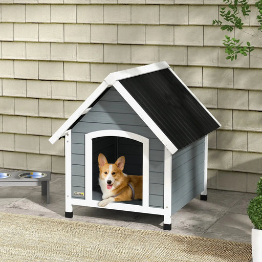 Outdoor Dog House with Removable Floor | Medium Dogs (82 x 75 x 88cm) - Little and Giant Explorers PawHut