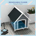 Outdoor Dog House with Removable Floor | Medium Dogs (82 x 75 x 88cm) - Little and Giant Explorers PawHut