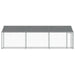 Galvanised Steel Dog Cage with Roof and Door in Grey (6 x 2 x 2m) - Little and Giant Explorers vidaXL