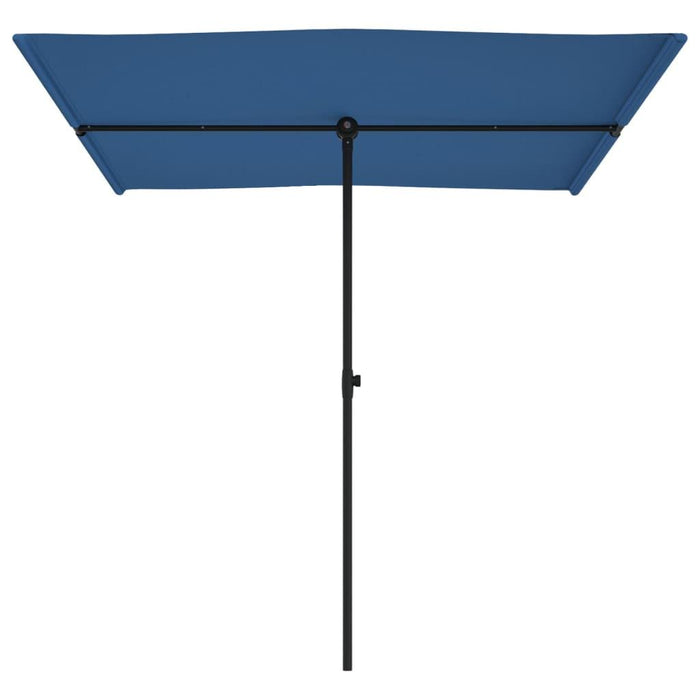 Outdoor Flat Top Parasol with Aluminium Pole in Azure Blue (2 x 1.5m) - Little and Giant Explorers vidaXL