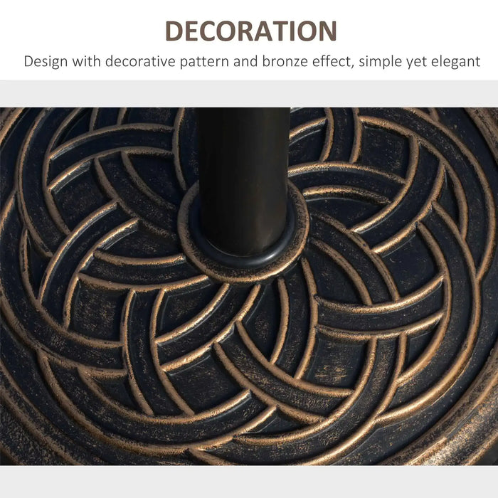 Decorative design with bronze effect and geometric pattern
