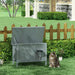 Outdoor Insulated Cat House - Grey | Wooden Shelter - Foam Insulation and Asphalt Roof PAWHUT - Little and Giant Explorers PawHut