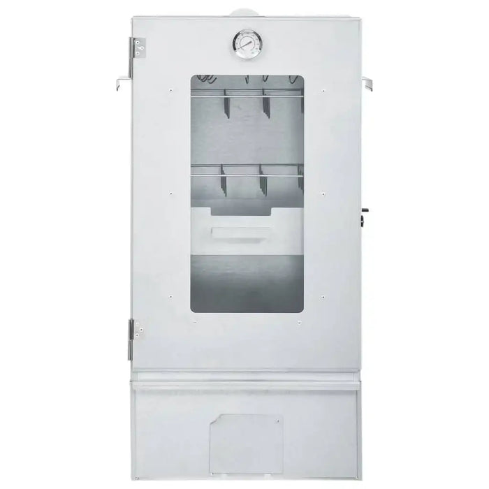 Outdoor Oven Smoker with Table – Galvanised Steel | BBQ Smoker and Prep Station VIDAXL - Little and Giant Explorers