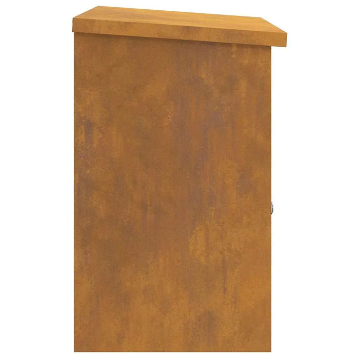 Outdoor Parcel Drop Box – Rusty Weathering Steel Mailbox | Secure Locking System VIDAXL - Little and Giant Explorers vidaXL