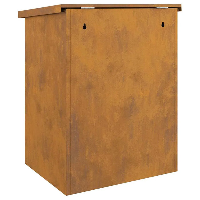 Outdoor Parcel Drop Box – Rusty Weathering Steel Mailbox | Secure Locking System VIDAXL - Little and Giant Explorers vidaXL
