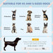 Chart showing small dog breeds like Chihuahua, Yorkshire, Pug, and breed suitability for kennels under 10kg.