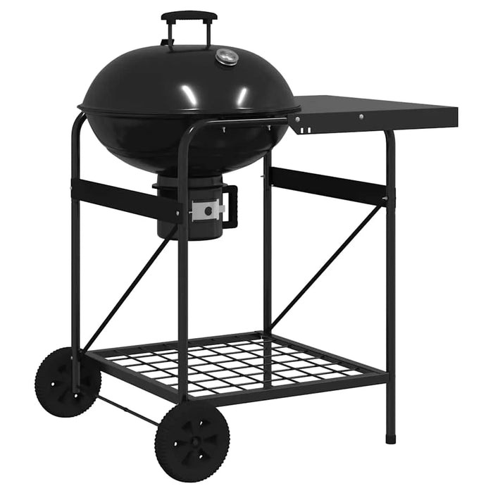 Outdoor Portable Grill – Wheeled Rectangular BBQ | Black Steel Frame VIDAXL - Little and Giant Explorers vidaXL
