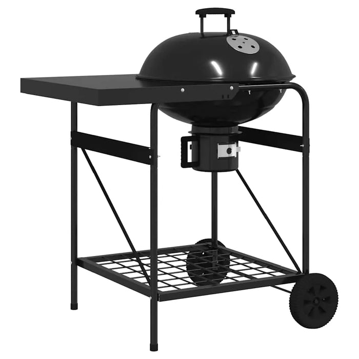 Outdoor Portable Grill – Wheeled Rectangular BBQ | Black Steel Frame VIDAXL - Little and Giant Explorers vidaXL