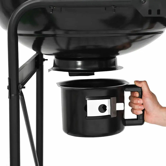 Outdoor Portable Grill – Wheeled Rectangular BBQ | Black Steel Frame VIDAXL - Little and Giant Explorers vidaXL