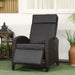 Outdoor Recliner Chair with Adjustable Backrest and Footrest in Grey - Little and Giant Explorers Outsunny