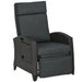 Outdoor Recliner Chair with Adjustable Backrest and Footrest in Grey - Little and Giant Explorers Outsunny