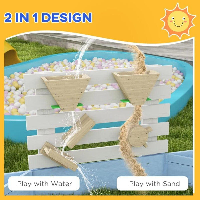 Outdoor Sand Pit with Six Seats and Accessories - Little and Giant Explorers Outsunny