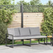 Outdoor Sofa Black Steel | Modern Design with UV Protection for Garden Patio - Little and Giant Explorers vidaXL
