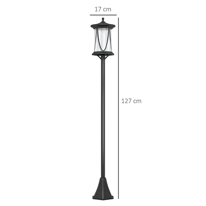 Outdoor Solar Lamp Post LED Light 1.3M - Little and Giant Explorers Outsunny