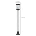 Outdoor Solar Lamp Post LED Light 1.3M - Little and Giant Explorers Outsunny