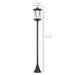 Outdoor Solar Lamp Post LED Light 1.3M - Little and Giant Explorers Outsunny