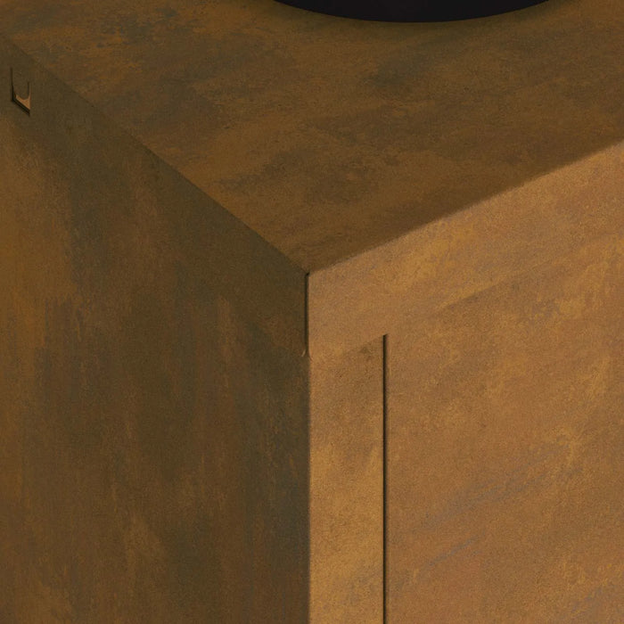 Outdoor Solar LED Pathway Lights Set of 2 – Bronze | Weathering Steel - Warm White LEDs VIDAXL