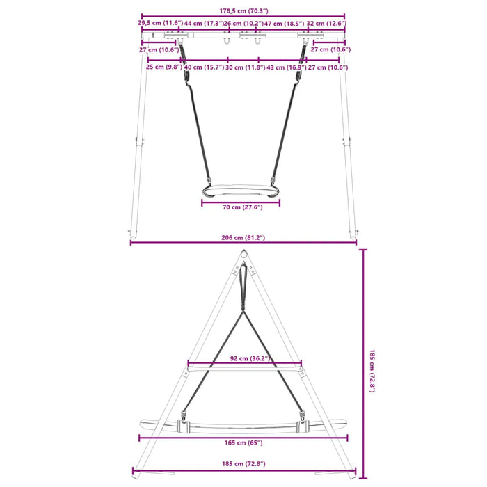 Outdoor Swing Set with Nest Swing - Little and Giant Explorers vidaXL