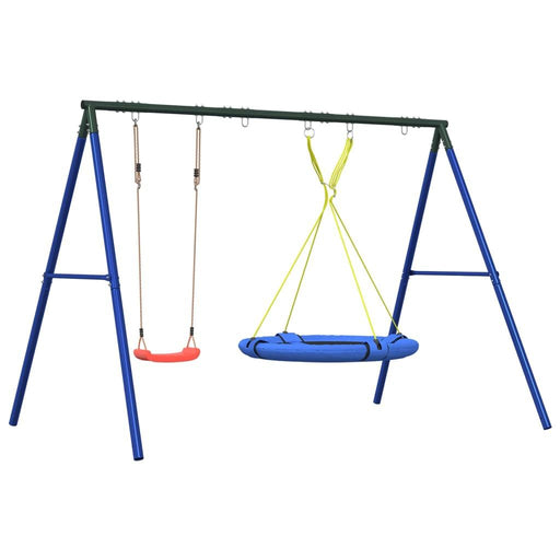 Outdoor Swing Set with Swing and Saucer Swing - Little and Giant Explorers vidaXL