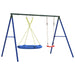 Outdoor Swing Set with Swing and Saucer Swing - Little and Giant Explorers vidaXL