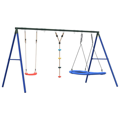 Outdoor Swing Set with Swing, Disc Swing and Nest Swing - Little and Giant Explorers vidaXL