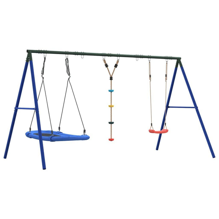 Outdoor Swing Set with Swing, Disc Swing and Nest Swing - Little and Giant Explorers vidaXL