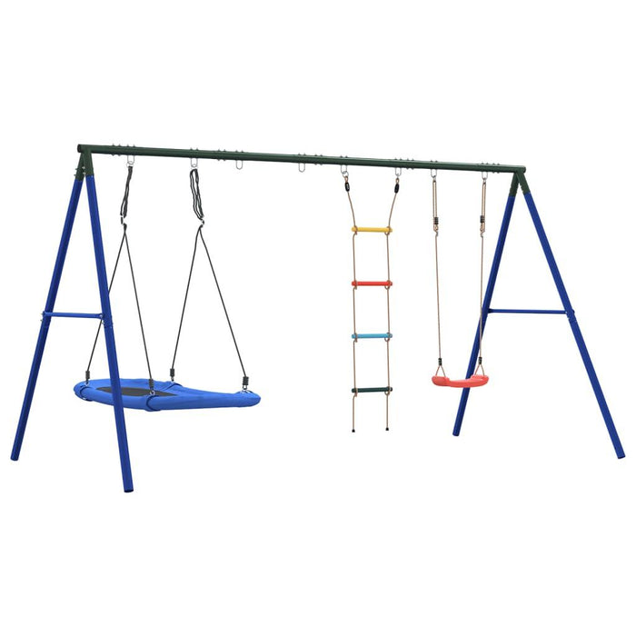 Outdoor Swing Set with Swing, Ladder and Nest Swing - Little and Giant Explorers vidaXL