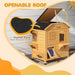 2-Story Outdoor Cat House with Escape Door in Natural Wood - Little and Giant Explorers PawHut