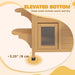 2-Story Outdoor Cat House with Escape Door in Natural Wood - Little and Giant Explorers PawHut
