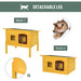 Outdoor Wooden Cat House – Yellow | Weatherproof Shelter with Asphalt Roof PAWHUT - Little and Giant Explorers PawHut
