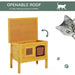 Outdoor Wooden Cat House – Yellow | Weatherproof Shelter with Asphalt Roof PAWHUT - Little and Giant Explorers PawHut