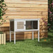 Outdoor Wooden Guinea Pig Hutch – Brown | Slide-Out Tray, Mesh Door and Asphalt Roof PAWHUT - Little and Giant Explorers PawHut